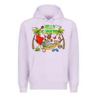 Lilac Hello Summer Premium Hoodie - CowCowDesign