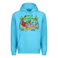 Ocean Blue Hello Summer Premium Hoodie - CowCowDesign