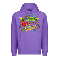 Purple Hello Summer Premium Hoodie - CowCowDesign