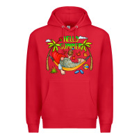 Red Hello Summer Premium Hoodie - CowCowDesign