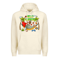 Sandshell Hello Summer Premium Hoodie - CowCowDesign