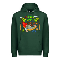 Sports Green Hello Summer Premium Hoodie - CowCowDesign