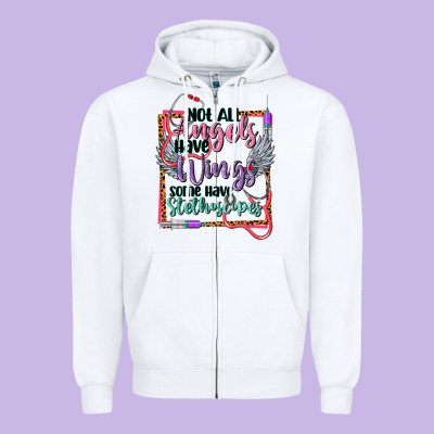 Cowgirl Not All Angels Have Wings Zipper Hoodie Designed By Cowgirlartshop