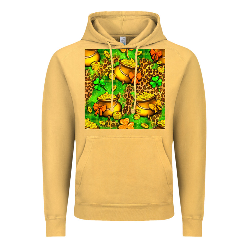 St. Patrick's Pot Of Gold Seamless Pattern Vintage Hoodie by BundleAndBundleShop | Teevron
