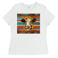 White western sunflowers gemstone heifer Ladies Tee - Jasminsmagicworld
