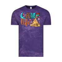 Cloud Purple Camp Life Vintage Tee - BundleAndBundleShop