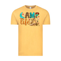 Vintage Mustard Camp Life Vintage Tee - BundleAndBundleShop