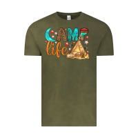 Vintage Olive Camp Life Vintage Tee - BundleAndBundleShop