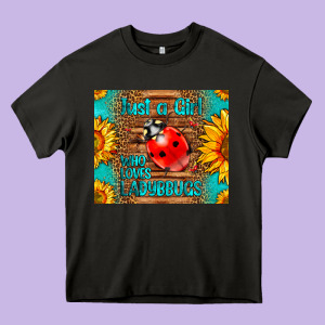 Just A Girl Who Loves Ladybugs Heavy Core Tee Designed By Lillyallendesigns