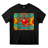Black just a girl who loves ladybugs Heavy Core Tee - LillyAllenDesigns