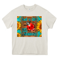 Cream just a girl who loves ladybugs Heavy Core Tee - LillyAllenDesigns
