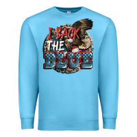 Ocean Blue I back the blue Premium Sweatshirt - FaDigitalArtStudio