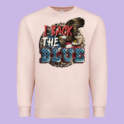 I Back The Blue Premium Sweatshirt Designed By Fadigitalartstudio
