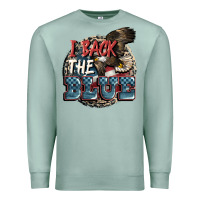 Seafoam I back the blue Premium Sweatshirt - FaDigitalArtStudio
