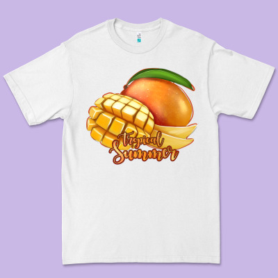Mango Tropical Summer Premium Tee Designed By Jasminsmagicworld