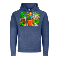 Vintage Denim St. Patricks Day Coffee Cups Vintage Hoodie - BundleAndBundleShop
