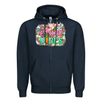 Navy Easter vibes Easter Day Zipper Hoodie - HowdyJamesFarm