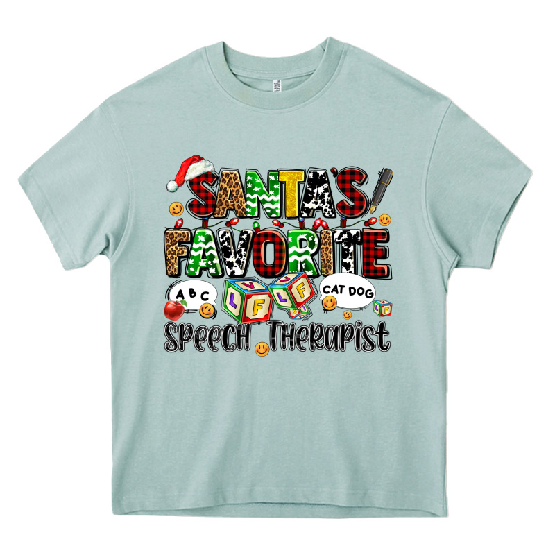 Santas Favorite Speech Therapist Heavy Core Tee by AdoDesignShop | Teevron