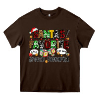 Chocolate Brown santas favorite speech therapist Heavy Core Tee - AdoDesignShop
