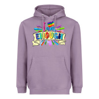 Lavender I am enough Heavyweight Hoodie - FaDigitalArtStudio