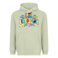 Matcha I am enough Heavyweight Hoodie - FaDigitalArtStudio