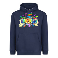 Navy I am enough Heavyweight Hoodie - FaDigitalArtStudio