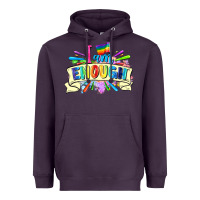 Plum I am enough Heavyweight Hoodie - FaDigitalArtStudio