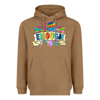 Toasted Coconut I am enough Heavyweight Hoodie - FaDigitalArtStudio
