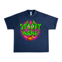 Navy spooky mama Urban Heavy Tee - BundleAndBundleShop