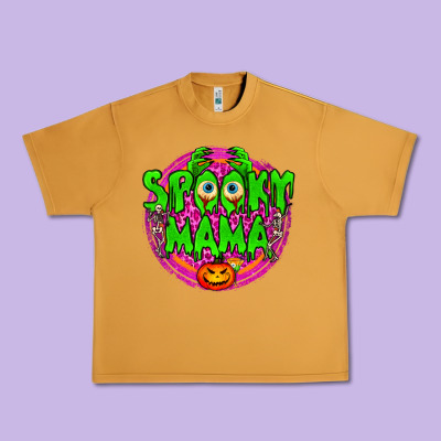 Spooky Mama Urban Heavy Tee Designed By Bundleandbundleshop
