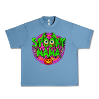 Pebble Blue spooky mama Urban Heavy Tee - BundleAndBundleShop
