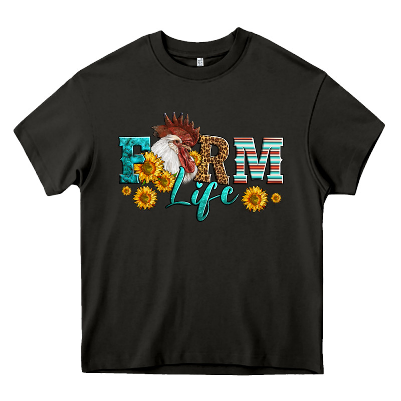 Western Farm Life Rooster Head Heavy Core Tee by LillyAllenDesigns | Teevron