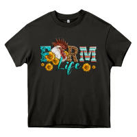 Asphalt Western Farm Life Rooster Head Heavy Core Tee - LillyAllenDesigns