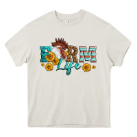Cream Western Farm Life Rooster Head Heavy Core Tee - LillyAllenDesigns