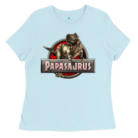 Baby Blue Papasaurus T-Rex Ladies Tee - LillyAllenDesigns