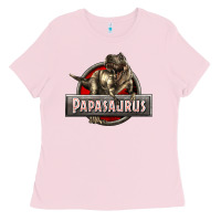 Bubblegum Pink Papasaurus T-Rex Ladies Tee - LillyAllenDesigns