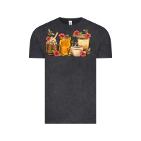 Vintage Black Honey And Bee With Flower Coffee Cup Vintage Tee - BundleAndBundleShop