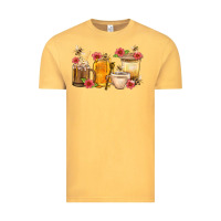 Vintage Mustard Honey And Bee With Flower Coffee Cup Vintage Tee - BundleAndBundleShop