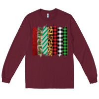 Burgundy Christmas Brushstrokes Long Sleeve Tee - Bettercallsaul