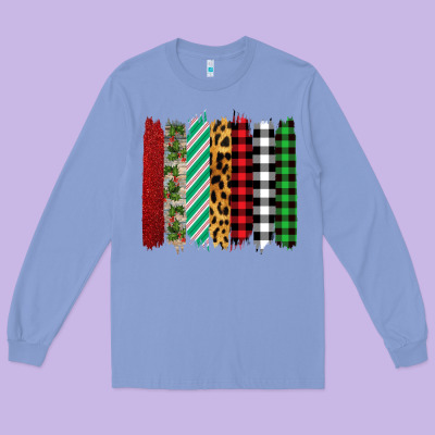 Christmas Brushstrokes Long Sleeve Tee Designed By Bettercallsaul