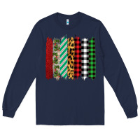 Navy Christmas Brushstrokes Long Sleeve Tee - Bettercallsaul