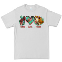 Dove Grey Peace Love Cows Premium Tee - Jasminsmagicworld