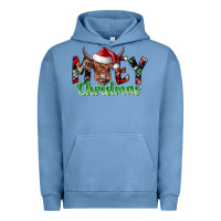 Pigment Pebble Blue moey Christmas Urban Hoodie - CowhideDigitalArt