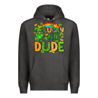 Charcoal Heather St. Patrick's Lucky little dude Premium Hoodie - OliviaCreatesArt