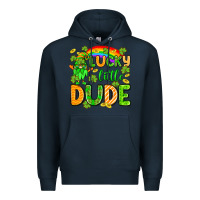 Navy St. Patrick's Lucky little dude Premium Hoodie - OliviaCreatesArt