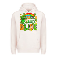 Pale Pink St. Patrick's Lucky little dude Premium Hoodie - OliviaCreatesArt