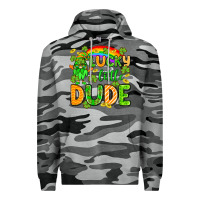 Slate Camo St. Patrick's Lucky little dude Premium Hoodie - OliviaCreatesArt