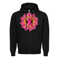 Black Cancer ribbon sunflower Cancer Awareness Zipper Hoodie - HowdyJamesFarm