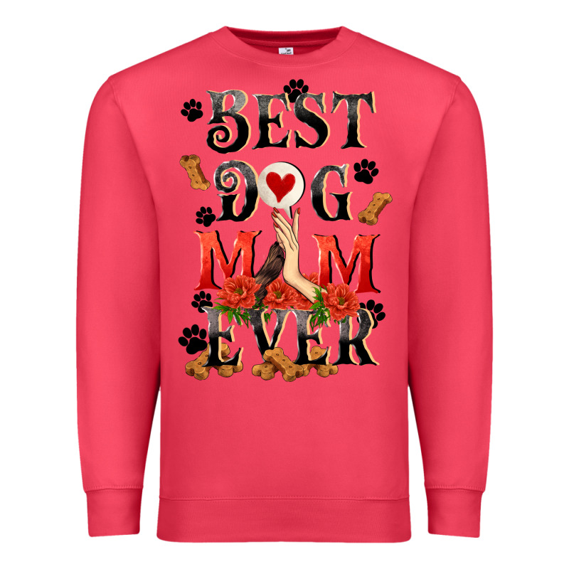 Best Dog Mom Ever Mother's Day Premium Sweatshirt by FaDigitalArtStudio | Teevron