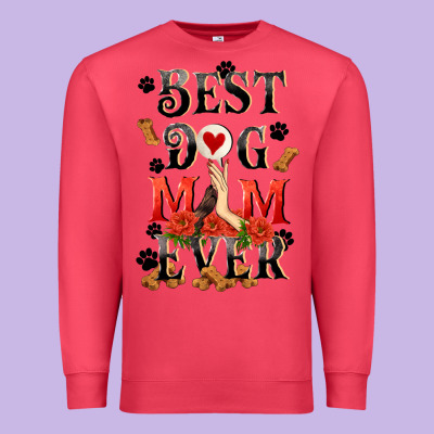 Best Dog Mom Ever Mother's Day Premium Sweatshirt Designed By Fadigitalartstudio